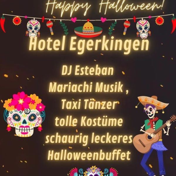 🎉Freitag 31.10.2025 ab 18 Uhr wird's schaurig schön. Hotel Egerkingen lädt euch ein zu einem unvergesslichen Halloween-Erlebnis mit DJ Esteban 🎶, Mariachi Rhythmen 🎺 und fantastischen Kostümen. Wir verwandeln für euch den Abend in ein Fest voller Stimmung und Genuss mit unserem schaurig leckeren Halloweenbuffet! 🍽️

Anmeldung unter info@hotelegerkingen.ch oder +41 62 387 75 75

#Hotelegerkingen #Egerkingen #diadelosmuertos #halloweenparty #mariachi #magic #kostueme #gruselspass #festlaune