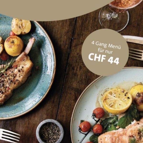 Bei uns ist nicht nur der Ausblick fantastisch!
Wählen Sie jeweils Ihren Superstar aus vier Möglichkeiten und stellen Sie sich Ihr 4-Gang-Menü für nur CHF 44.00 pro Person zusammen.*
• Apero
• Vorspeise
• Hauptspeise
• Dessert

Unser Serviceteam freut sich auf Ihre Reservierung
www.movenpick.com/egerkingen
hotel.egerkingen.restaurant@movenpick.com
+41 62 389 19 80

* Angebot gültig Montag – Donnerstag ab 18.00 Uhr und bei Reservierungen bis zu 6 Personen im Mövenpick Restaurant. Es kann ohne vorherige Ankündigung und jederzeit beendet werden.

JETZT BUCHEN!  hotel.egerkingen.banquet@movenpick.com