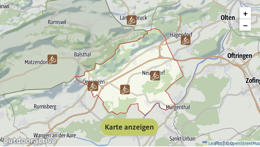 Bikekarte Gäu auf Outdooractive