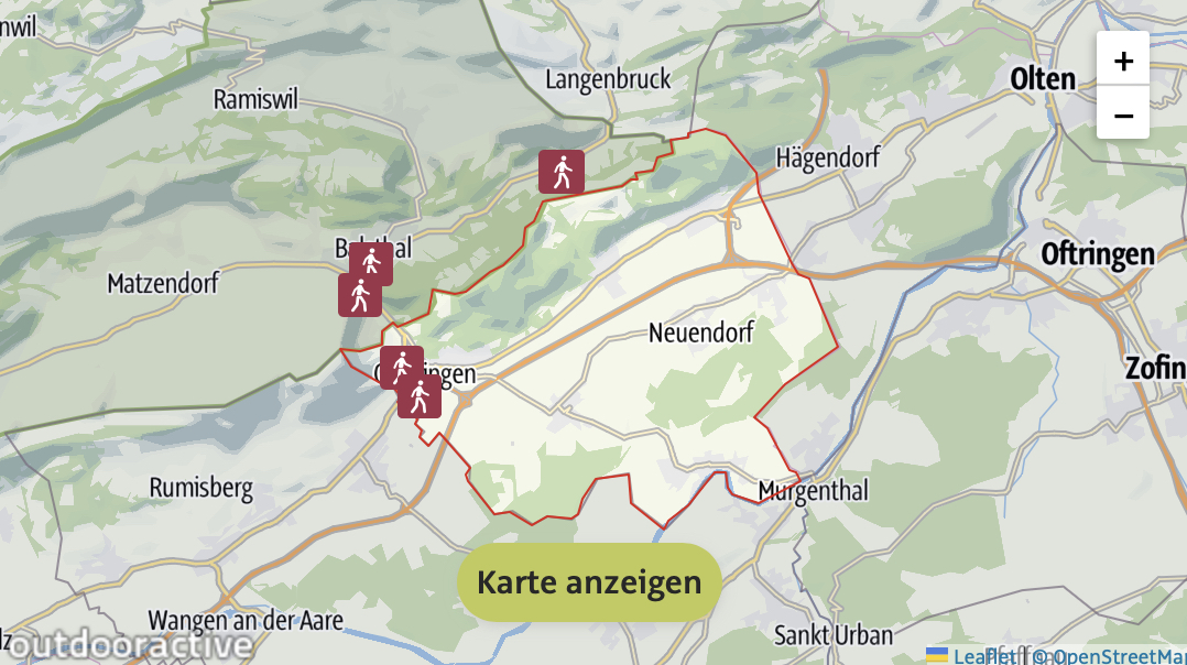 Wanderkarte Gäu auf Outdooractive
