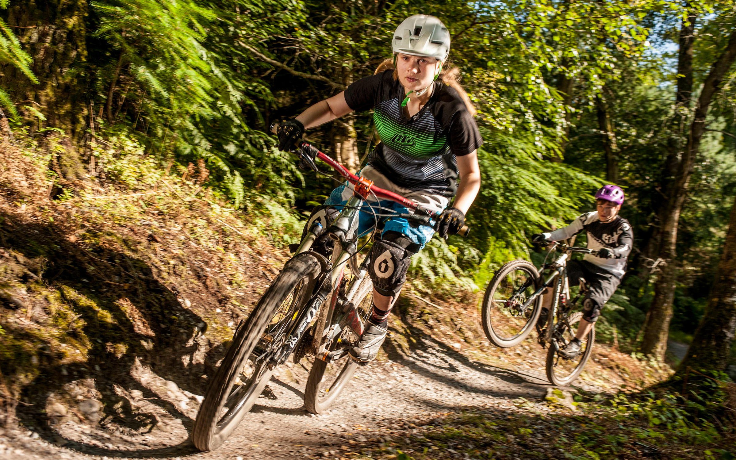 Mountainbike auf dem Nack Trail